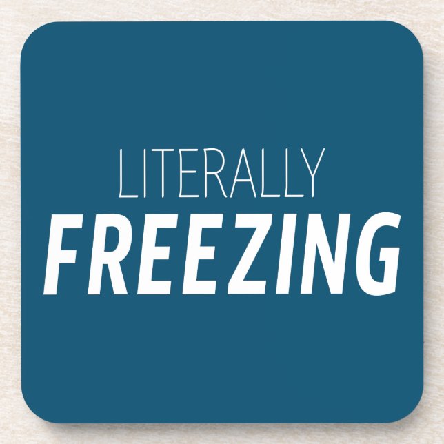 wörtlich Freezing Getränkeuntersetzer (Vorderseite)