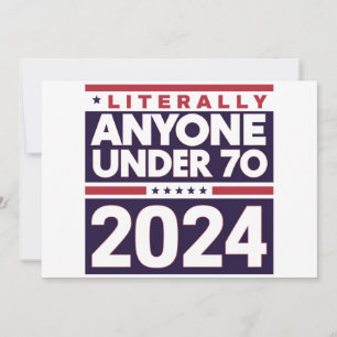 Wörtlich jeder andere 2024 Präsident USA Wahl Einladung