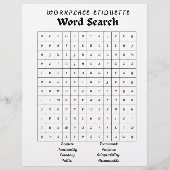 Worträtsel/Suche. Briefbogen (Vorderseite)