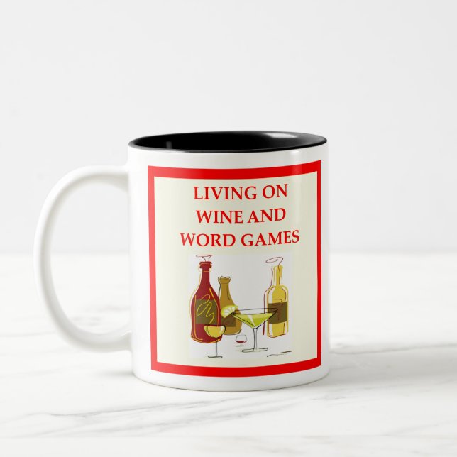 Wortspiele Zweifarbige Tasse (Links)