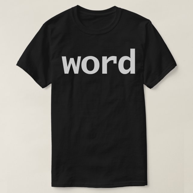 Worttypografie Minimaler weißer Text T-Shirt (Design vorne)