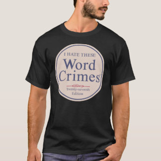 Wortverbrechen vintage lustige Familie T-Shirt