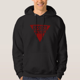 Wortwiderstand mit invertiertem roten Dreieck Hoodie