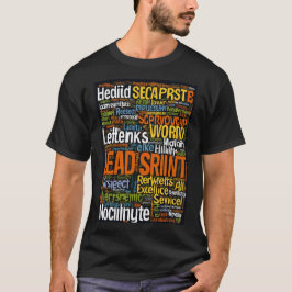 Wortwolke mit mehreren Farben T-Shirt