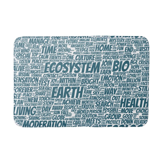 Wortwolke Text Modell Biodiversität Badematte (Vorderseite)