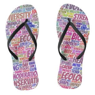 Wortwolke Text Modell Biodiversität Flip Flops