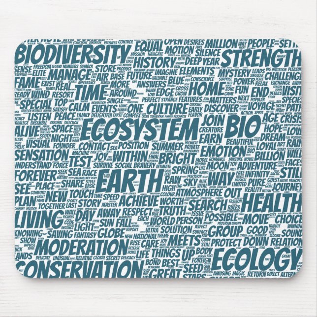 Wortwolke Text Modell Biodiversität Mousepad (Vorne)