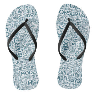 Wortwolke Text Motiv Biodiversität Flip Flops