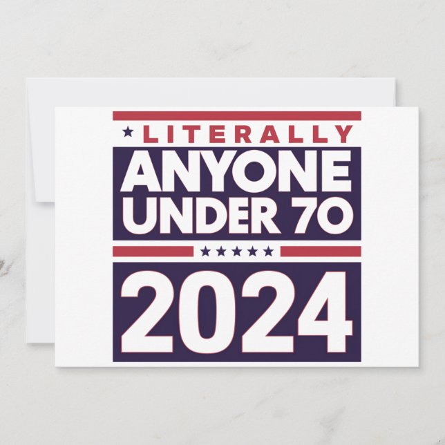 Wortwörtlich jeder 2024 Präsident USA Wahl Einladung (Vorderseite)