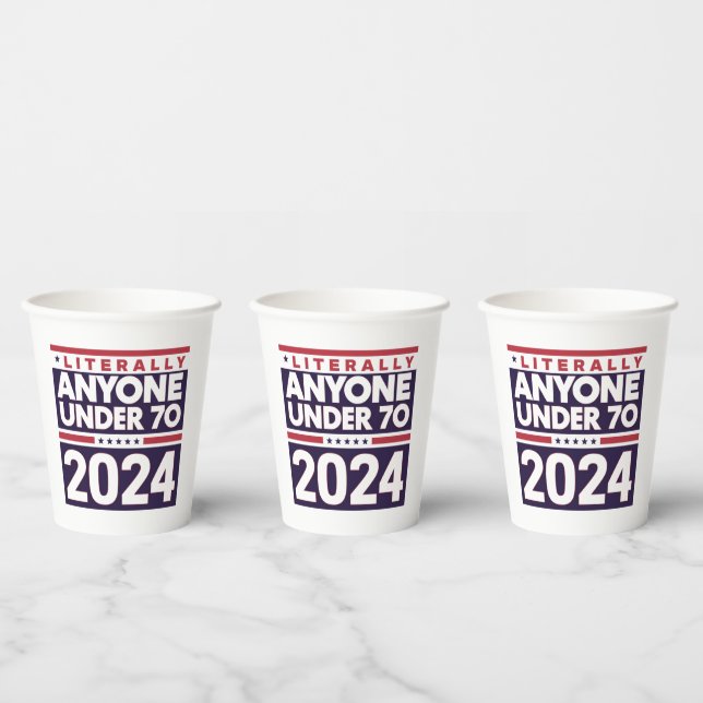 Wortwörtlich jeder 2024 Präsident USA Wahl Pappbecher (Multi)