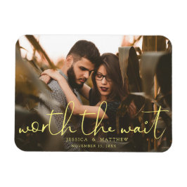 Worum es sich bei Wait Wedding Foto Script Modern  Magnet