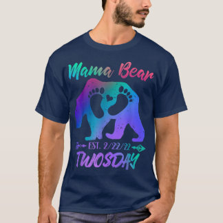 Wosday Mama Mama Bear New Baby Girl Boy Ankündigun T-Shirt