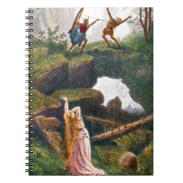 Wotan und Hunding, Notizbuch Notizblock (Vorderseite)