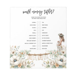 Would Mommy Rather? Baby Shower Game Notizblock