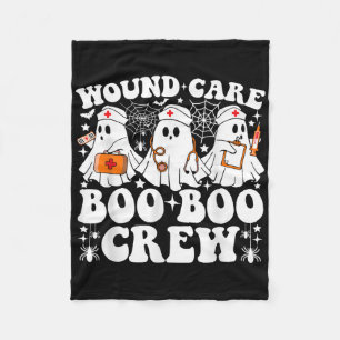 Wound Care Boo Boo Crew Nurse Funny Ghost Hallowee Fleecedecke