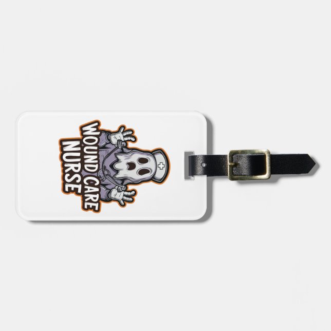 Wound Care Nurse Ghoul Ghost Nurse Halloween-Gesch Gepäckanhänger (Vorderseite horizontal)