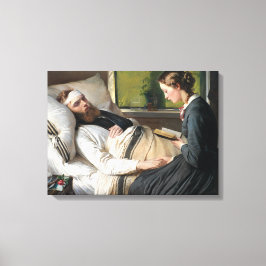 Wounded Soldier (by Elisabeth Jerichau-Baumann) Leinwanddruck