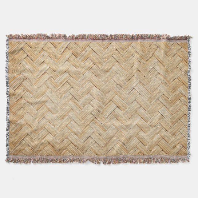 Woven Bamboo Abstrakte Textur Hintergrund. Decke (Vorderseite)