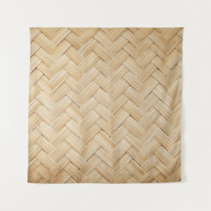 Woven Bamboo Abstrakte Textur Hintergrund. Wandteppich
