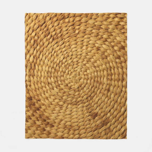 Woven Bast: Texturbraune Authentizität Fleecedecke (Vorderseite)