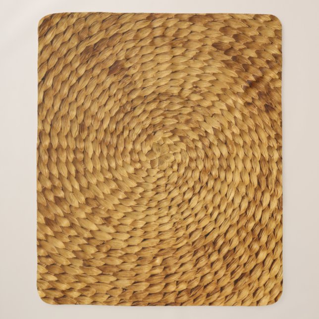 Woven Bast: Texturbraune Authentizität Sherpadecke (Vorderseite)