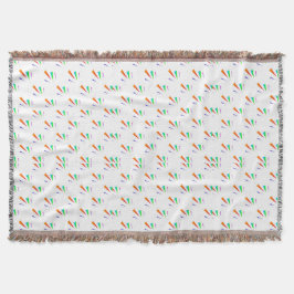 Woven blanket with colorful pinwheel pattern  decke