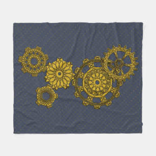 Woven Clockwork Fleece Blanket