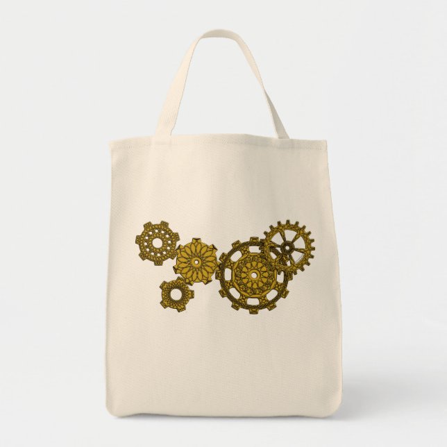 Woven Clockwork Tote Bag Tragetasche (Vorne)
