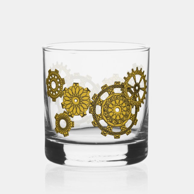 Woven Clockwork Whiskyglas (Vorderseite)