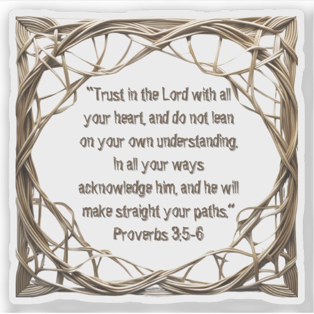 Woven Customizable Bibe Verse Custom Cut Vinyl S Aufkleber (Vorderseite)