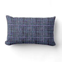 Woven Graphical Blue Burlap