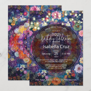 Woven in Bloom   Florales Mandala-Design Einladung