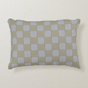 Woven Kariert Lowkey Gold und Silver Graphic Muste Dekokissen