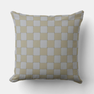 Woven Karo Lowkey Gold und Silver Graphic Muster Kissen
