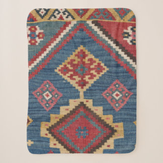 Woven Kilim Royal Blue Yellow Classic Sherpadecke