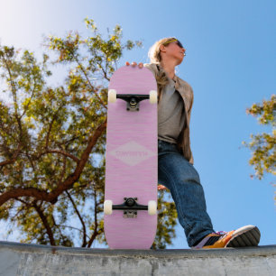 Woven Look Design Pink HAMbWG Skateboard