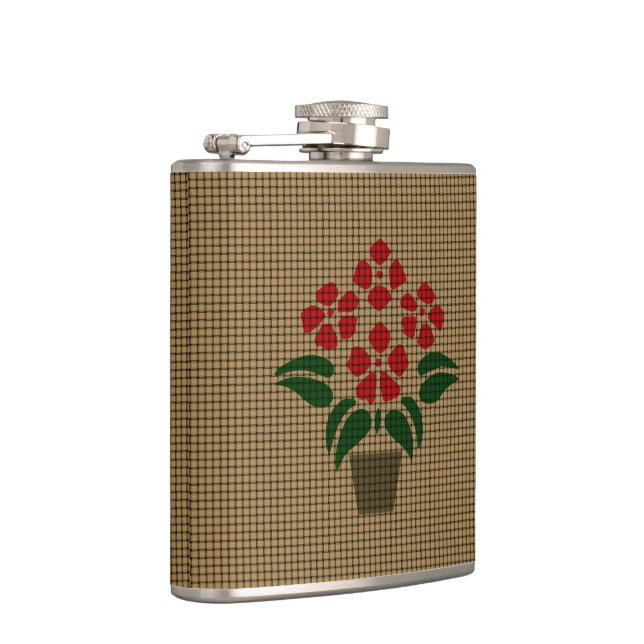 Woven Poinsetta Flachmann (Rechts)