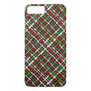 Woven Rough Seasonal Burlap Red Green iPhone 8 Plus/7 Plus Hülle