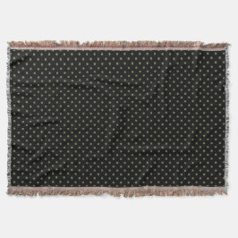 Woven Throw Blanket Dots Dunkelgrün Decke