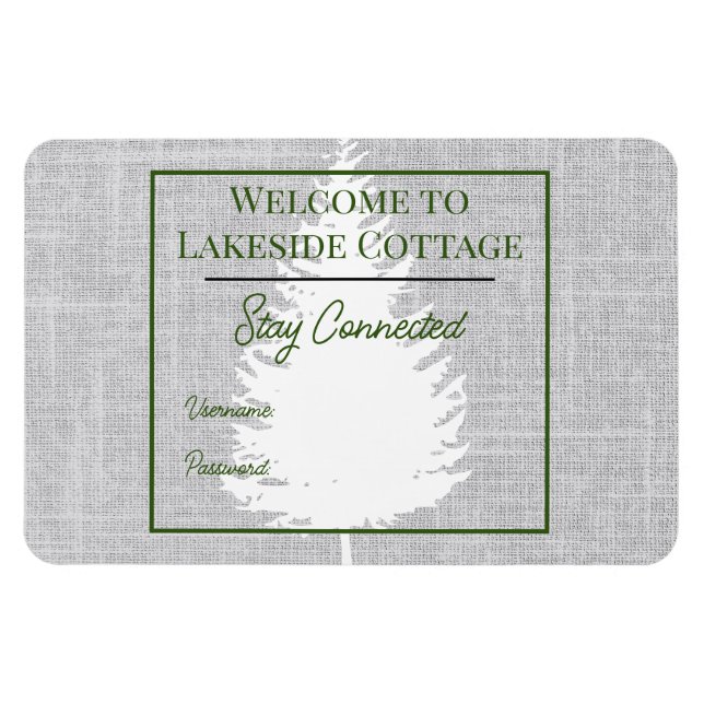 Woven Tree Airbnb Ferien Rental Wifi Magnet (Horizontal)