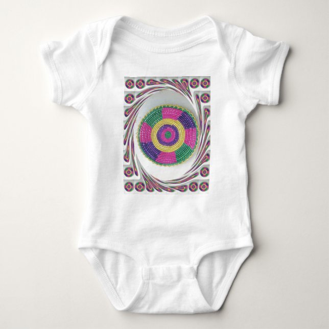 Woven Whirl Art Print Baby Strampler (Vorderseite)