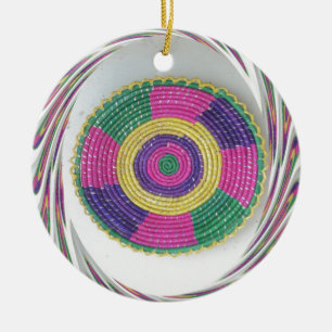 Woven Whirl Art Print Keramik Ornament