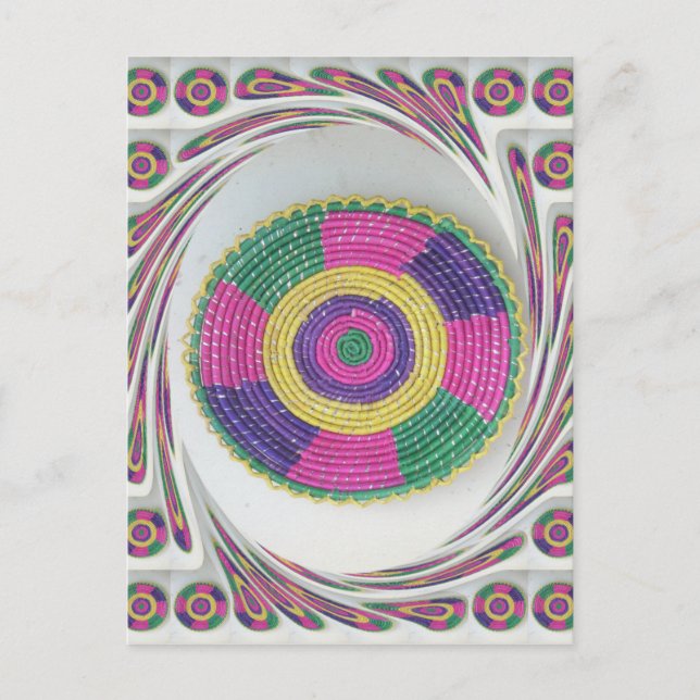 Woven Whirl Art Print Postkarte (Vorderseite)
