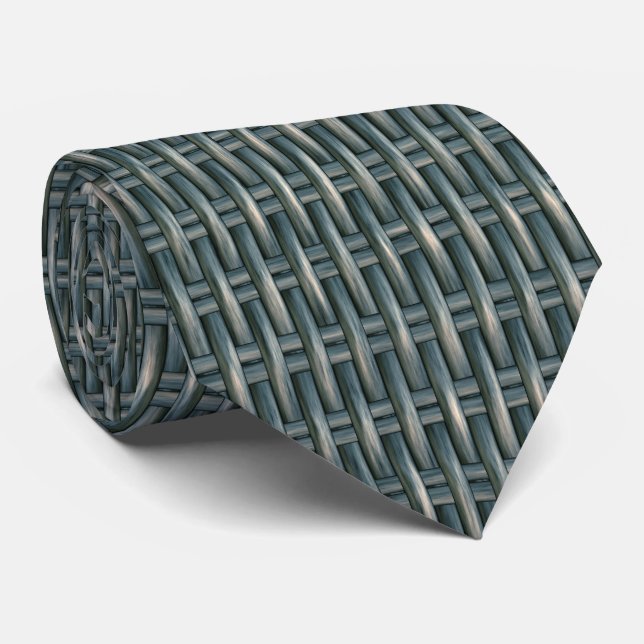 Woven Wicker 3D Textur Necktie Krawatte (Gerollt)