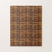 Woven Wicker Basket Muster Jigsaw Puzzle