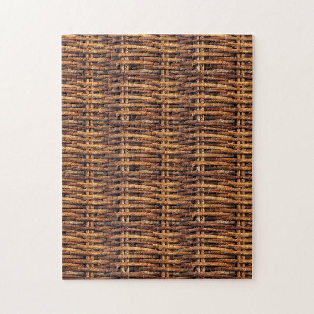 Woven Wicker Basket Muster Jigsaw Puzzle (Vertikal)