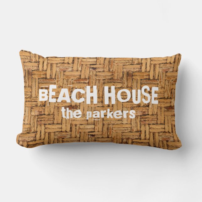 Woven Wicker Pattern Lendenkissen (Vorderseite)