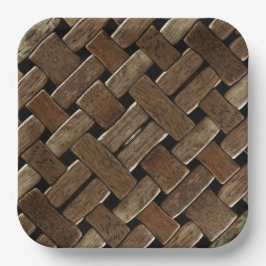 Woven Wood #3 Papierplatte Pappteller