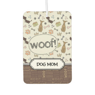 WOVON! Hund Lover - Welpen Muster personalisiert Autolufterfrischer