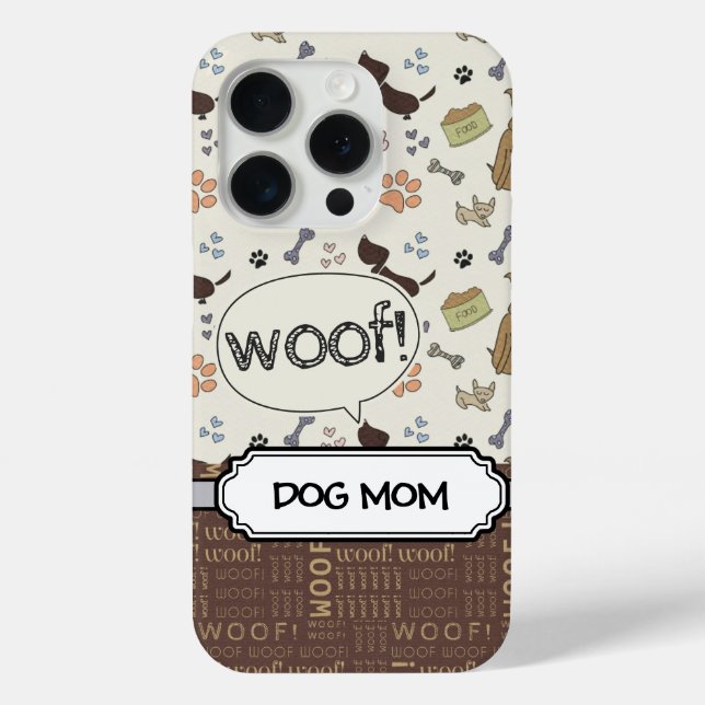 WOVON! Hund Lover - Welpen Muster personalisiert Case-Mate iPhone Hülle (Rückseite)